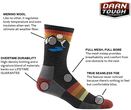 Darn Tough Vermont Sunset Ridge Crew Lightweight with Cushion Sock