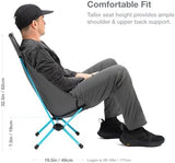 Helinox Chair Zero Ultralight Highback Backpacking Chair, Black