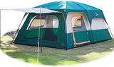 KTT Extra Large Tent 10-12-14 Person(A),Family Cabin Tents,2 Rooms,3 Doors and 3 Windows with Mesh,Straight Wall,Waterproof,Double Layer,Big Tent for Outdoor,Picnic,Camping,Family Gathering