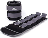 Ankle Weights for Women, Men and Kids - 1/2/3/4/6/8/10/12/15/20 LBS 1 Pair Strength Training Wrist/Leg/Arm Weight with Adjustable Strap for Jogging, Gymnastics, Aerobics, Physical Therapy