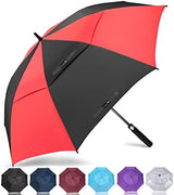 ZOMAKE Automatic Open Extra Large Golf Umbrella 51/54/62/68 Inch, Double Canopy Vented Windproof Oversize Stick Umbrellas for Rain