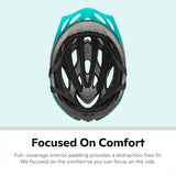 Schwinn Thrasher Bike Helmet for Youth Boys Girls Age 8-14 Years Old, Suggested Fit 55-58cm, Lightweight Microshell Design with Adjustable Side & Chin Strap, CPSC Safety Certified, Sleek, Sporty Style