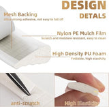 2Pcs×196" Wedge-Shape Foam Window Weather Stripping Door Seal Strip,Soundproofing Frame Insulation Tape for Exterior Front Door,Noise Cancelling Window Inserts,Door Gap Filler Light Blocker,White