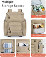 TOURIT Rolling Cooler Backpack: Leakproof Waterproof Insulated 36 Cans Beach Cooler with Wheels and Handle Outdoor Camping Picnic Travel