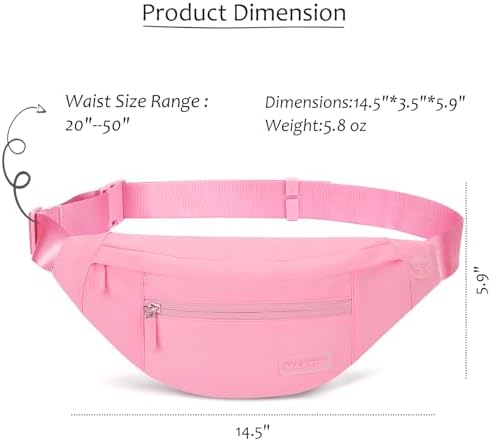 MAXTOP Large Crossbody Fanny Pack with 4-Zipper Pockets,Gifts for Enjoy Sports Festival Workout Traveling Running Casual Hands-Free Wallets Waist Pack Phone Bag Carrying All Phones