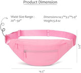MAXTOP Large Crossbody Fanny Pack with 4-Zipper Pockets,Gifts for Enjoy Sports Festival Workout Traveling Running Casual Hands-Free Wallets Waist Pack Phone Bag Carrying All Phones