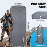 Hikenture 4" Thick Self Inflating Sleeping Pad with Electric Pump, Foam & Air Camping Mattress, 9.5 R-Value Insulated Sleeping Mat, Portable All Season Camping Pad for Tent, Car, Cot