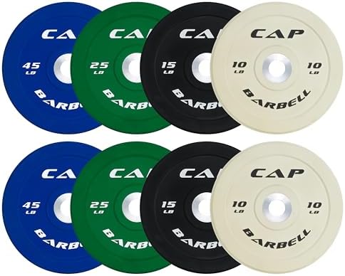 CAP Barbell 2-Inch Olympic Bumper Plate Weight Set | 100-370 lbs | Multiple Options