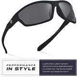 Nitrogen Polarized Wrap Around Sport Sunglasses for Men Women UV400 Protection Sun Glasses