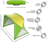 Beach Tent Sun Shelter - Sport Umbrella - UV Protection and Water-Resistant with Carry Bag – Shade Canopy for Families by Wakeman Outdoors (Green)