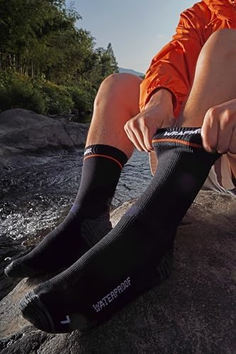 Waterproof Socks for Men Women, Ultimate Warmth and Comfort with Merino Wool, Waterproof Hiking Socks with Breathable Cushion