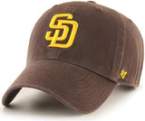 47 Brand MLB Team Color Home Primary Logo Clean Up Adjustable Baseball Cap Hat, Adult One Size Fits All