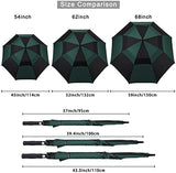 G4Free 47/54/62/68 Inch Automatic Open Golf Umbrella Oversize Extra Large Double Canopy Vented Windproof Waterproof Stick Umbrellas