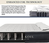 King Koil Premium California King Size Air Mattress with Built-in High-Speed Pump Best for Home, Camping & Guests, 20" Double High Airbed Adjustable Blow Up Mattress, Waterproof, 1-Year Warranty