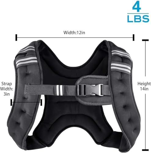 Weighted Vest Weight Vest for Men Women Kids Weights Included, Body Weight Vests Adjustable for Running, Training Workout, Jogging, Walking
