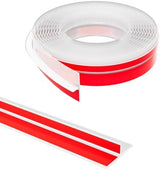 T-Shaped Door Draft Stopper, 1.97 in x 20 Ft Silicone Seal Strip for Windows Gaps, 1.8mm Thickest Seal Strip Weather Stripping Shower Sweep, Clear