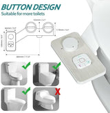 SAMODRA Bidet Attachment, Non-Electric Cold Water Bidet Toilet Seat Attachment with Pressure Controls, Retractable Self-Cleaning Dual Nozzles for Frontal & Rear Wash - Brushed Nickel