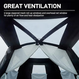 EVER ADVANCED 10 Person Camping Blackout Tent, Multi Room Tent for Family, Large Tents with Rainfly and Carry Bag, 2 Doors, Water-Resistant, 14ft x 10ft x 84in