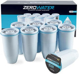 ZeroWater Official Replacement Filter - 5-Stage 0 TDS Filter Replacement - System IAPMO Certified to Reduce Lead, Chromium, and PFOA/PFOS, 8-Pack