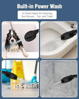 Filtered Shower Head with Handheld Matte Black, BOWGER 6 Modes High Pressure Shower Heads with Power Wash Mode and Hard Water Filter, Detachable Hand Held Showerhead Set with Extra Long Hose