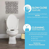 Little2Big Toilet Seat with Built-In Toddler Potty Training Seat, Slow Close, Easy to Install, Made in USA, ELONGATED, White