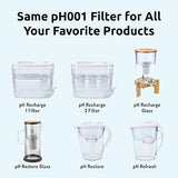 PH001 - Black Alkaline Water Filter – Replacement Filters for All Invigorated Water Pitcher & Dispenser Filtration Systems – BPA-Free, Removes Chlorine, Heavy Metals – 95 Gallons per Filter (3-Pack)