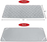 Quilted Foam Mattress Topper Pad, Non-Slip Super Soft Comfortable 75"x30", Cool Sleeping Pad for Camp Cot/RV Bunk/Narrow Twin Beds