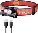Fenix HM65R-T V2.0 Running Headlamp, 1600 Lumen White Light and Warm White Dual Beams, USB-C Rechargeable, Lightweight Long Runtime for Trail Running, with Organizer (Black)