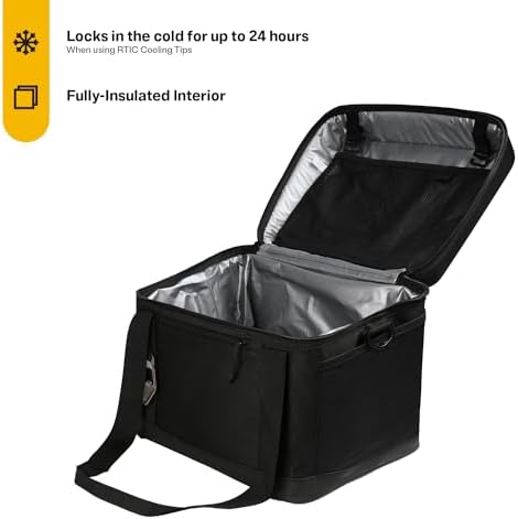RTIC 28 Can Everyday Cooler, Soft Sided Portable Insulated Cooling for Lunch, Beach, Drink, Beverage, Travel, Camping, Picnic, for Men and Women