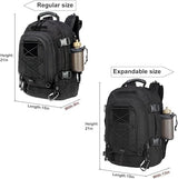Expandable 40-64L Military Tactical Backpack 3 Day Bag Hiking Gym Sport Camping