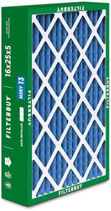 Filterbuy 16x25x5 Air Filter MERV 13 Optimal Defense (2-Pack), Pleated HVAC AC Furnace Air Filters for Honeywell FC100A1029, Lennox X6670, Carrier, & More (Actual Size: 15.75 x 24.75 x 4.38 Inches)