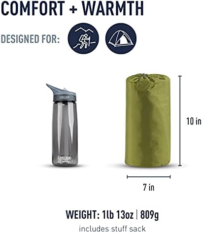 Sea to Summit Camp Self-Inflating Foam Sleeping Mat for Camping and Backpacking, Tapered - Regular (72 x 20 x 1.5 inches)