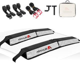 Abahub Soft Roof Rack Pads for Surfboard, SUP, Kayak, Canoe, Heavy Duty Universal Car Roof Racks System for Padle Boards, Compatible with SUVs, Sedans, Hatchbacks, 2-Door or 4-Door Cars
