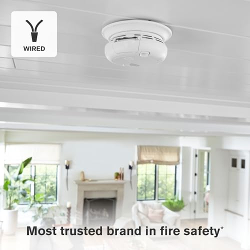 First Alert SMCO100V-AC, Interconnect Hardwire Combination Smoke & Carbon Monoxide Alarm with Battery Backup and Voice & Location Alerts, 12-Pack