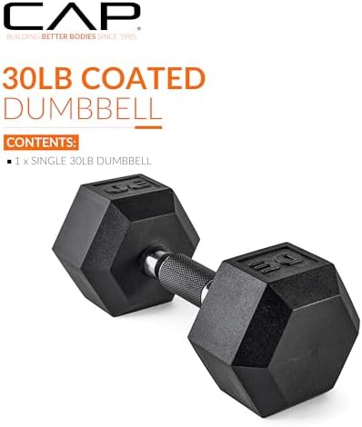 CAP Barbell Coated Hex Dumbbell Weight | Multiple Options
