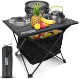 Portable Beach Table Aluminum Ultralight Adjustable Folding Camping Table with Storage Bag, Beach Tables for Sand Foldable, Camping Tables That Fold Up Lightweight…