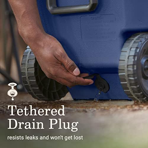 Coleman Classic Series Insulated Portable Wheeled Cooler, Leak-Resistant Outdoor Hard Cooler Keeps Ice up to 5 Days, 62-Quart