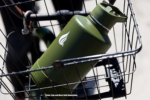 HYDRO CELL Stainless Steel Insulated Water Bottle with Straw - For Cold & Hot Drinks - Metal Vacuum Flask with Screw Cap and Modern Leakproof Sport Thermos for Adults (Army 64oz)