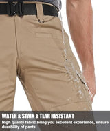 Men's Cargo Work Pants Ripstop Water Resistant Hiking Tactical Military Army Pants with Multi Pockets