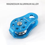 NewDoar Fixed Plate Micro Pulley,28KN CE Certified General Purpose Small Aluminum Rope Pulleys for Climbing/Aloft Work/Rappelling/Rescue Etc