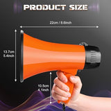 MyMealivos Portable Megaphone Bullhorn 20 Watt Power Megaphone Speaker Voice and Siren/Alarm Modes with Volume Control and Strap (Orange)