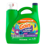 Gain + Odor Defense Liquid Laundry Detergent Super Fresh Blast Scent, HE Compatible, 107 Loads 154 fl oz, Gain Laundry Detergent, Liquid Laundry Detergent