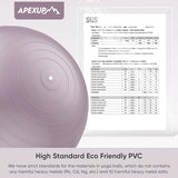 APEXUP Yoga & Pilates Ball - Anti Slip Heavy Duty Gym Ball for Fitness, Balance & Core Workout