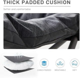 EVER ADVANCED Double Camping Chair for Adults, Padded Folding Camping Love Seat Bench with Side Pocket Portable Camping Couch, Two Person Heavy Duty Folding Outdoor Chair with Cushion,Support 600lbs