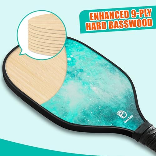 DULCE DOM Pickleball Paddles Set of 2/4 - USAPA Approved, Fiberglass Surface Pickleball Racket with 4 Indoor Outdoor Pickleball Balls and Pickleball Bag, Ideal Training Equipment Gift for Men & Women