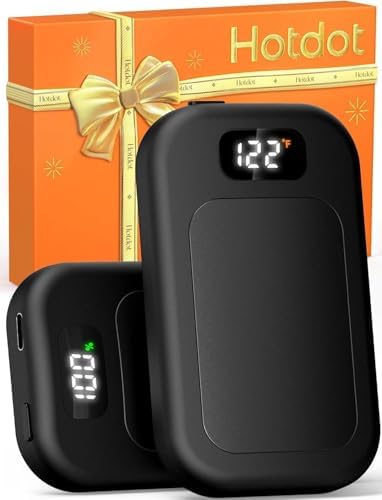 Hand Warmers Rechargeable, 6400mAh Electric Hand Warmers, AI Smart Chips 20Hrs Long Safe Heat, Portable Pocket Heater, Outdoor Camping Hunting Golf Accessories