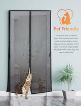 Magnetic Screen Door, Fit for Door Size:30"x80", Screen Itself Size 32"x81" Hands Free Entry, Pet and Kid Friendly, Reinforced Fiberglass Screen Door Mesh w/ 34 Strong Magnets for Patio/Front/Doorway