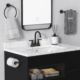 Bathroom Faucets for Sink 3 Hole, Hurran 4 inch Oil Rubbed Bronze Bathroom Sink Faucet with Pop-up Drain and Supply Hoses, Stainless Steel Lead-Free Centerset Faucets for Vanity RV