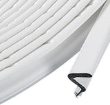 BBTO Weather Stripping Door Seal Strip Kerf Soundproof Strip V-Shaped Q Foam Weather Stripping Exterior Door Frame for Summer Windows Large Gap Seal and Easy Installation(40 Feet,White)