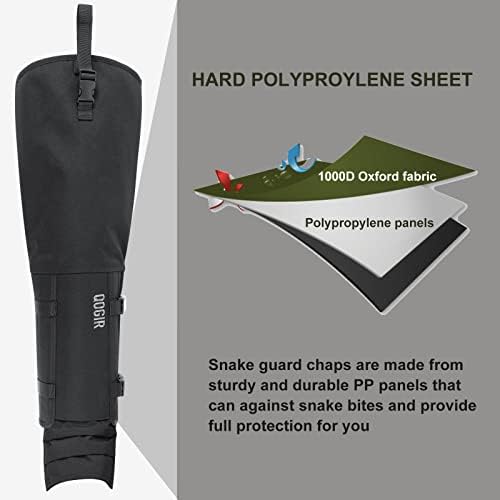 QOGIR Snake Guard Protection Chaps: Snake Bite Protection for Ankle to Thigh Snake Chaps, Waterproof Snake Gaiters